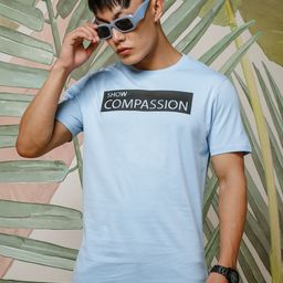 ONE SKY Typography Printed Round Neck Cotton T-shirt-image-37