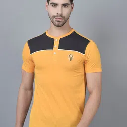 Dollar Henley Neck Cotton T-shirt-picture-1