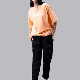 Mad Over Print Typography Printed Drop-Shoulder Sleeves Cotton T-Shirt-image-45