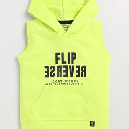 Ginie Boys Typography Printed Hooded Pure Cotton T-shirt-picture-2
