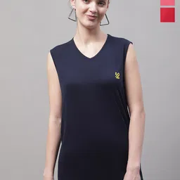 VIMAL JONNEY Pack Of 3 V-Neck Sleeveless Cotton Regular T-shirt-image-73