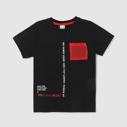 max Boys Typography Printed V-Neck Pockets T-shirt-image-27