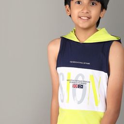 V-Mart Boys Colourblocked Hooded Neck T-shirt-46