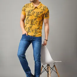 Zigo Graphic Printed Polo Collar Cotton T-shirt-picture-38