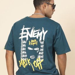 Rigo Printed Drop-Shoulder Sleeves Oversized Fit Cotton T-shirt-image-74