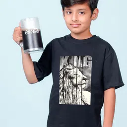 NUSYL Boys Graphic Printed Drop-Shoulder Sleeves Oversized T-shirt-image-95