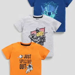Ginie Boys Pack Of 3 Graphic Printed Cotton T-shirt-image-33
