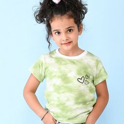 NUSYL Girls Heart Printed Round Neck Short Sleeves T-shirt-image-78