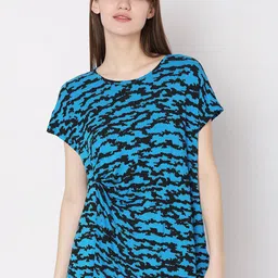 Vero Moda Abstract Printed Extended Sleeves Modal T-shirt-picture-15