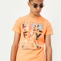 max Boys Typography Printed Cotton Casual T-shirt-image-68