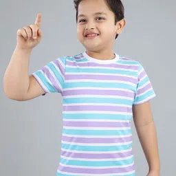 3PIN Boys Striped Round Neck Short Sleeves Cotton T-shirt-image-22