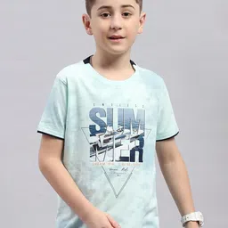 Monte Carlo Boys Typography Printed Cotton T-shirt-image-86