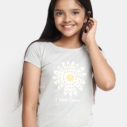 V-Mart Girls Floral Printed Cotton T-shirt-picture-28