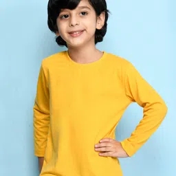 NUSYL Boys Red & Yellow Pack Of 3 Solid T-shirt-image-24