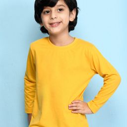 NUSYL Boys Yellow & Red Pack Of 3 Solid T-shirt-image-43