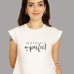 Friskers Typography Printed Round Neck Extended Sleeves Pure Cotton Tshirt-image-0