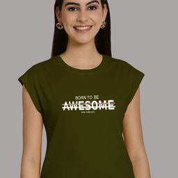 Friskers Typography Printed Round Neck Extended Sleeves Pure Cotton Tshirt-image-96