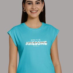 Friskers Typography Printed Extended Sleeves Pure Cotton Crop T-shirt-image-81