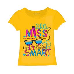 CoolTees4U Girls Graphic Printed Cap Sleeves Cotton T-shirt-image-85