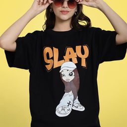 Fabflee Graphic Printed Cotton Oversized T-shirt-image-65