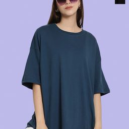 Fabflee Pack Of 2 Graphic Printed Drop-Shoulder Sleeves Oversizeed Cotton T-Shirts-image-99