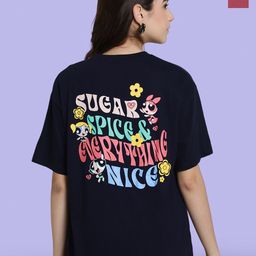 Fabflee Pack Of 2 Typography Printed Drop-Shoulder Sleeves Cotton Oversized T-shirt-picture-32