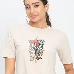 Camey Assorted Typography Printed Crop T-shirt-image-27
