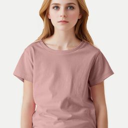 BAESD Girls Round Neck Cotton T-shirt-image-96