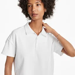 DKNY Polo Collar Drop-Shoulder Sleeves T-shirt-image-66