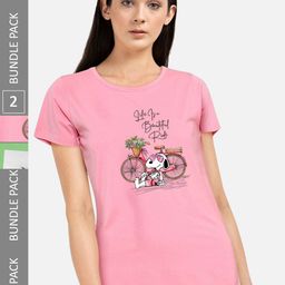CHOZI Pack Of 2 Graphic Printed Cotton T-shirt-picture-36
