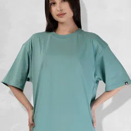 PRONK Drop Shoulder Sleeves Pure Cotton Oversized T-shirt-picture-3
