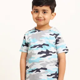 Campana Boys Camouflage Printed Pure Cotton T-Shirt-image-49