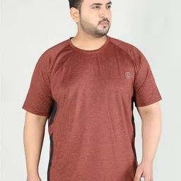 CHKOKKO Plus Size Round Neck Regular Fit T-shirt-image-54