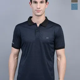 Force NXT Men Pack Of 3 Solid Polo Collar Anti Odour Cool Sports T-shirts-image-83
