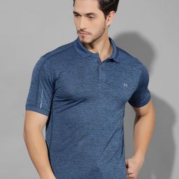 Force NXT Men Anti Odour Solid Polo Collar Training or Gym T-shirt-image-71