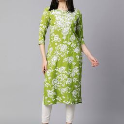 KALINI Floral Chikankari Embroidered Thread Work Kurta-image-43