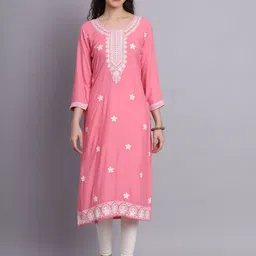 VAIRAGEE Ethnic Motifs Embroidered Straight Kurta-picture-38