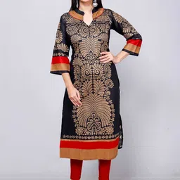 Jevi Prints Ethnic Motifs Printed Mandarin Collar Quirky Kurta-picture-27