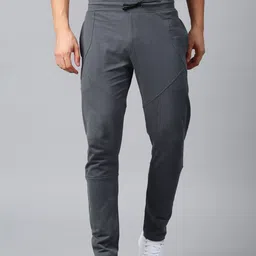HRX by Hrithik Roshan  Men Pack Of 2 Grey & Black Solid Active Track Pants-image-49