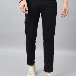 STUDIO NEXX Men Relaxed Straight Leg Mid-Rise Pure Cotton Cargos-image-36