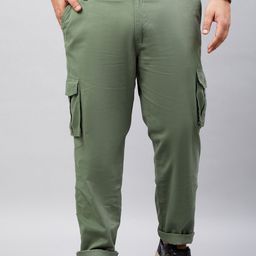 STUDIO NEXX Plus Size Men Relaxed Straight Leg Pure Cotton Straight Fit Cargos-picture-8