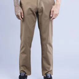 t-base Men Khaki Solid Chinos-image-21