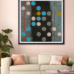 999Store Black & Grey Abstract Pattern Printed Canvas Wall Art-10