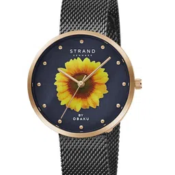 STRAND BY OBAKU Women Black Brass Dial & Straps Digital Watch S700LXVBMB-DS-image-50