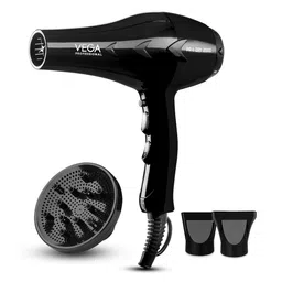 VEGA PROFESSIONAL Pro Dry 2000 Watts Hair Dryer wih Diffuser & Nozzle Attachment-VPVHD-13-12