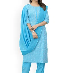 FASHIRE Women Paisley Regular Pure Cotton Kurta with Trousers & With Dupatta-image-11