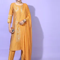 Vishudh Women Floral Kurta with Trouser & Dupatta-picture-45