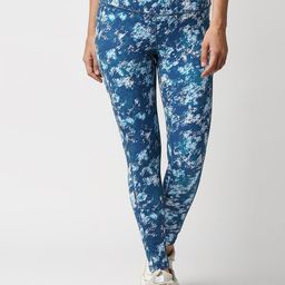 SOIE Women High Waist Ankle Length Quick Dry Printed Sports Leggings With Side Pockets-image-74