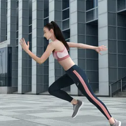 ASICS Women Blue Brand Logo Printed Woven Basic Running Tights With Side Stripes-image-22
