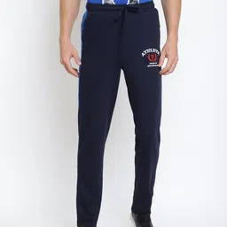 Van Heusen Men Navy Printed Smart Tech Easy Stain Release Track Pants-image-75